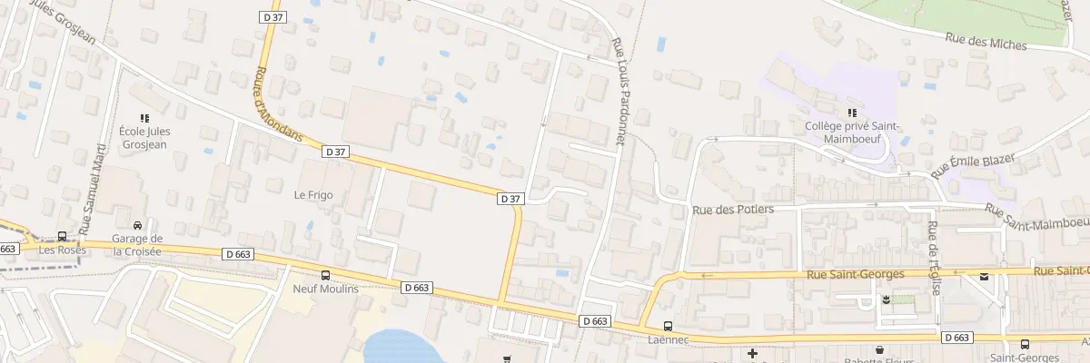 Plan du 8 Rue Jules Grosjean à Montbéliard