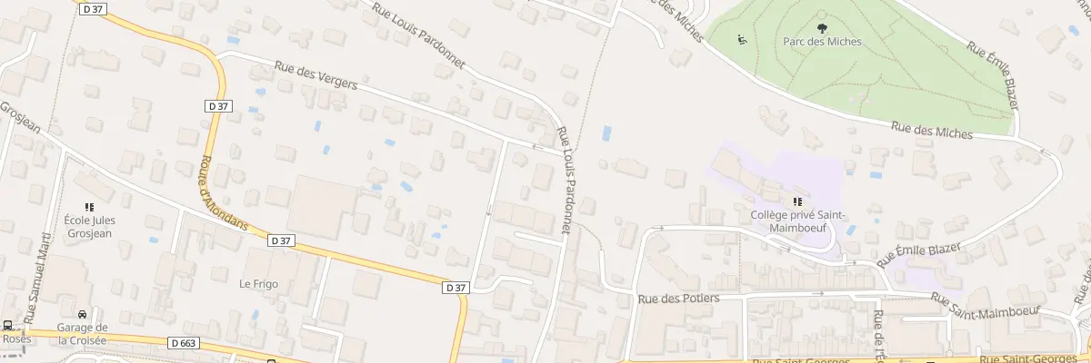 Plan du 9 Rue Louis Pardonnet à Montbéliard