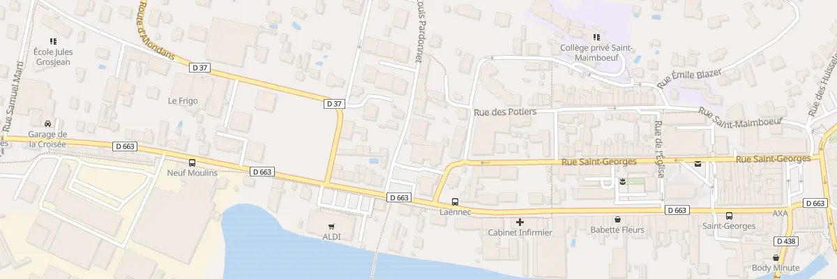 Plan du 46 Fg de Besançon à Montbéliard