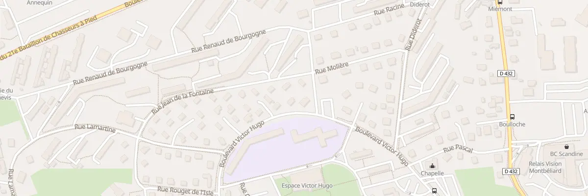 Plan du 37 Bd Victor Hugo à Montbéliard