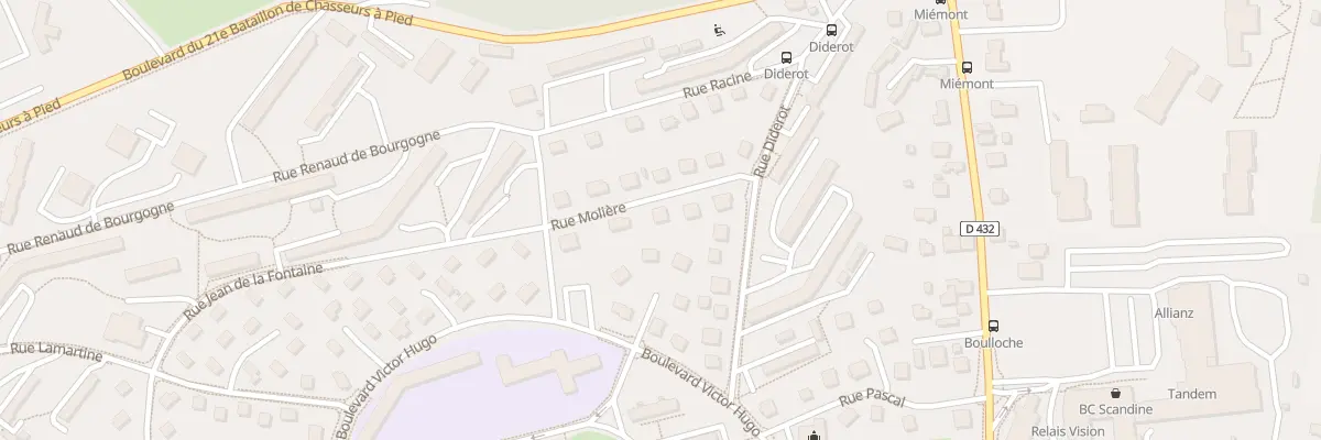Plan du 3 Rue Molière à Montbéliard