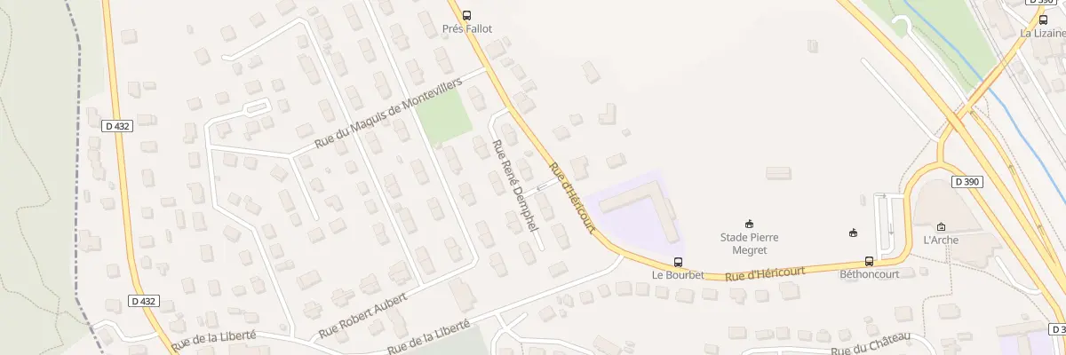 Plan du 9 Rue René Demphel à Bethoncourt