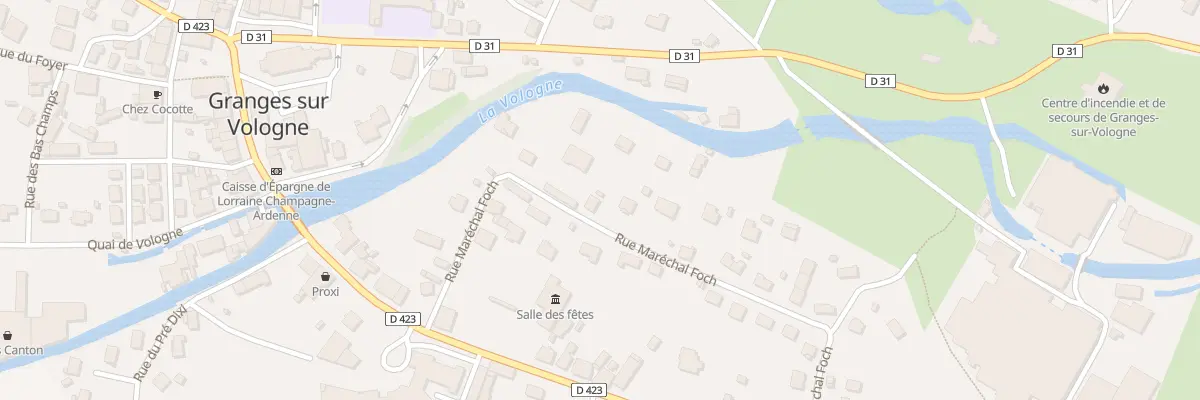 Plan du 13 Rue Marechal Foch à Granges-Aumontzey