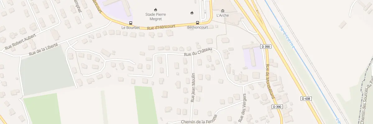Plan du 2 Rue Jean Moulin à Bethoncourt