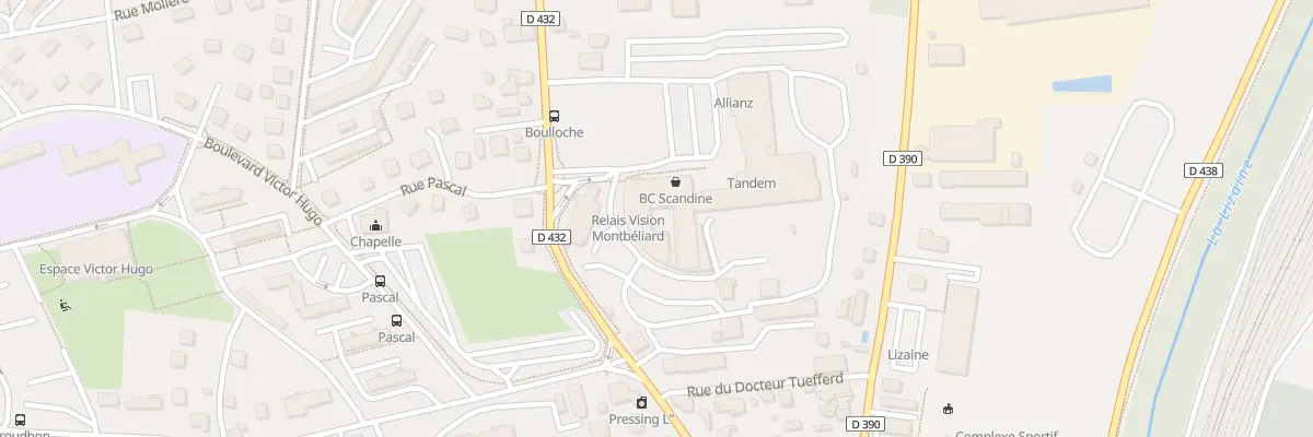 Plan du 2 Rue André Boulloche à Montbéliard