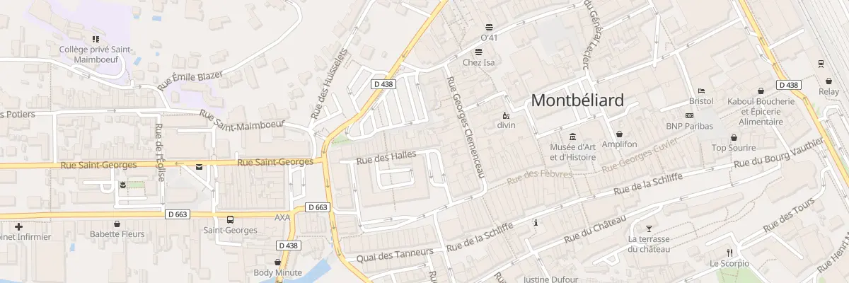 Plan du 6 Rue des Halles à Montbéliard