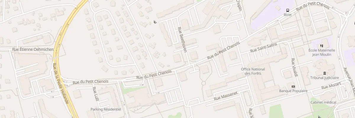 Plan du 1 Rue Beethoven à Montbéliard