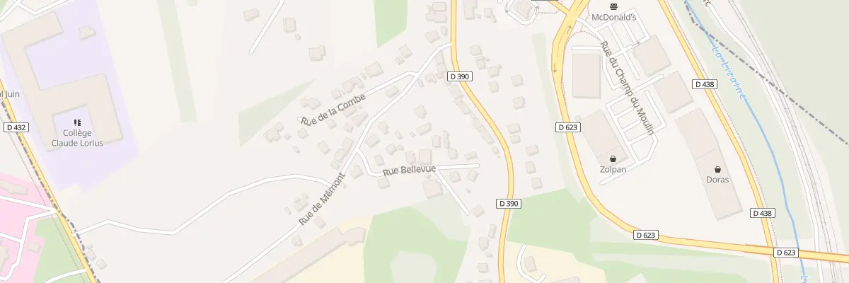 Plan du 8 Rue de Bellevue à Bethoncourt