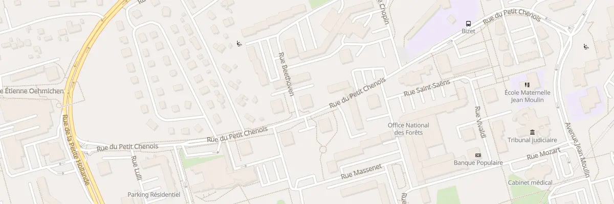 Plan du 2 Rue Beethoven à Montbéliard