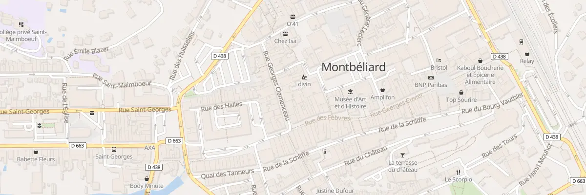 Plan du 6 Rue Georges Clémenceau à Montbéliard