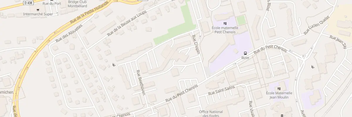 Plan du 14 Rue Beethoven à Montbéliard