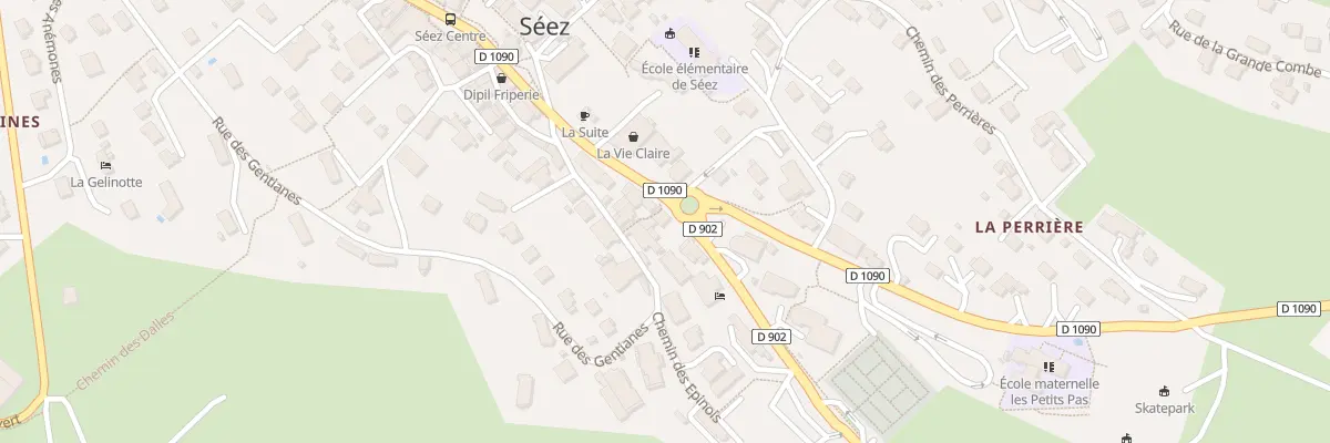 Plan du 2 Rte de Val d’Isère à Séez