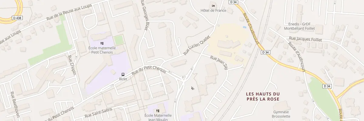 Plan du 60 Rue de la Beuse aux Loups à Montbéliard