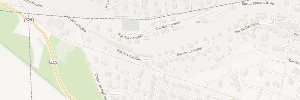 Plan du 38 Rue de Courcelles à Arbouans