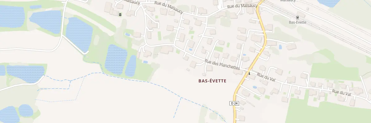 Plan du 9 Rue des Planchettes à Évette-Salbert