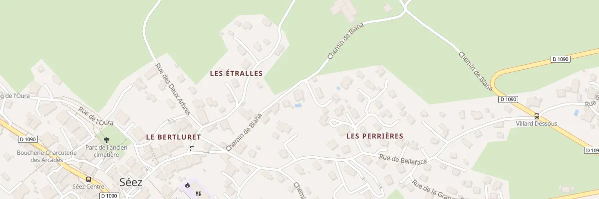 Plan du 8 Che de Biana à Séez