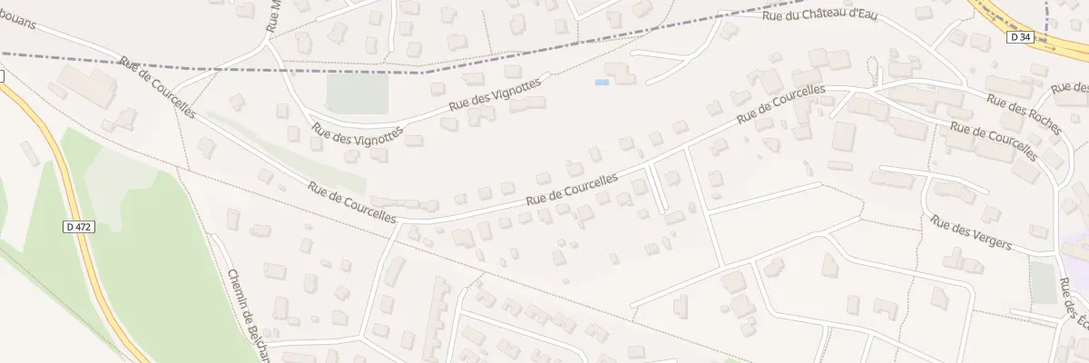 Plan du 34A Rue de Courcelles à Arbouans