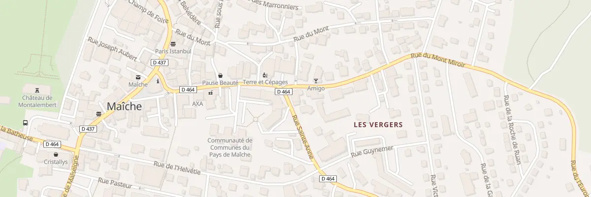 Plan du 2 Rue du Mont Miroir à Maîche
