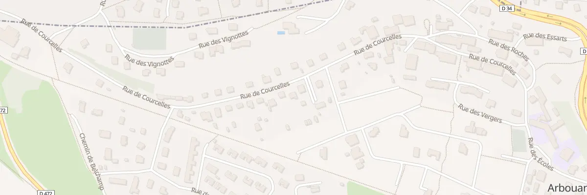 Plan du 27 Rue de Courcelles à Arbouans