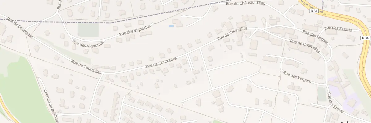 Plan du 25 Rue de Courcelles à Arbouans