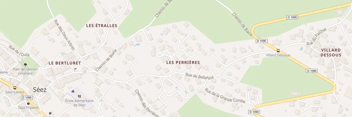 Plan du 4 All de Beaupré à Séez
