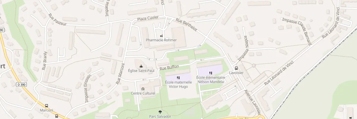 Plan du 2 Rue Buffon à Bethoncourt