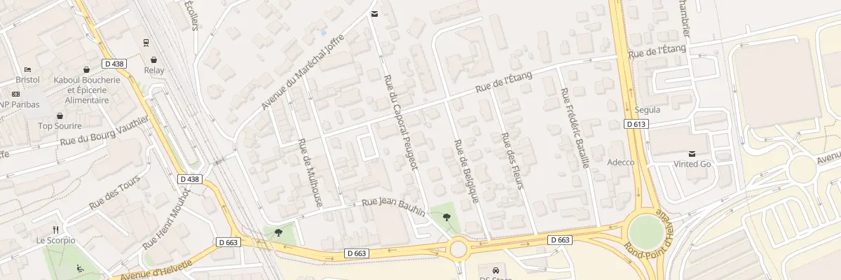 Plan du 4B Rue du Caporal Peugeot à Montbéliard