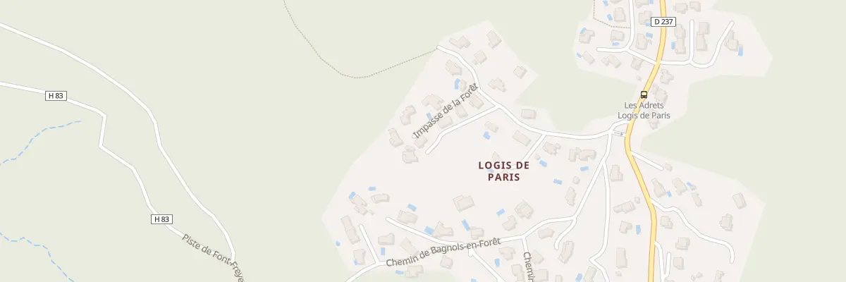 Plan du 86 Imp des Mésanges aux Adrets-de-l’Estérel