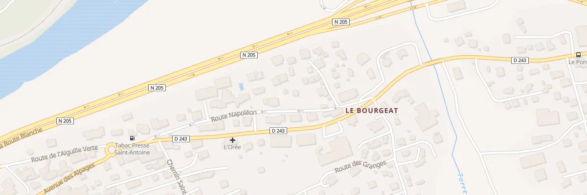 Plan du 231 Rte Napoléon aux Houches