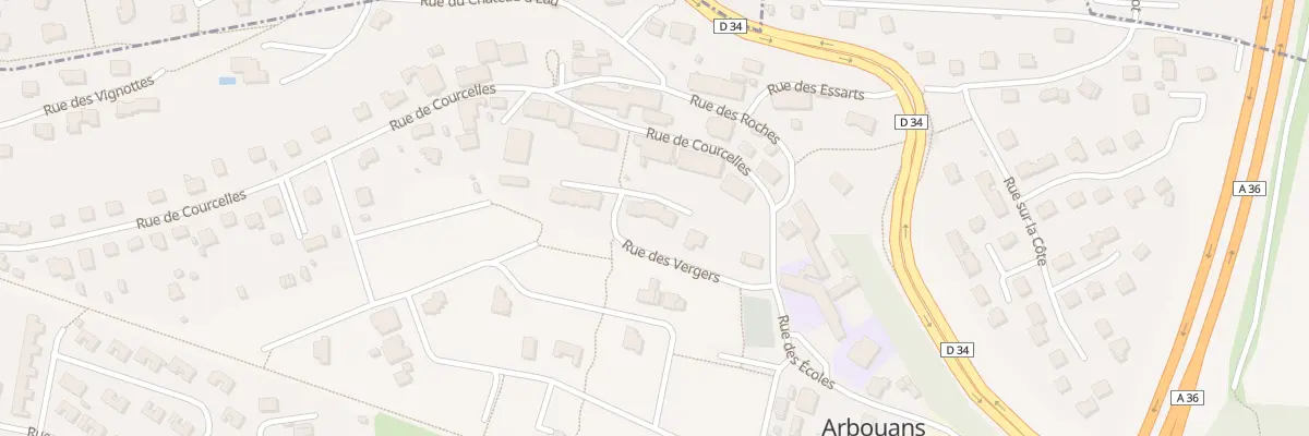 Plan du 10 Rue des Vergers à Arbouans