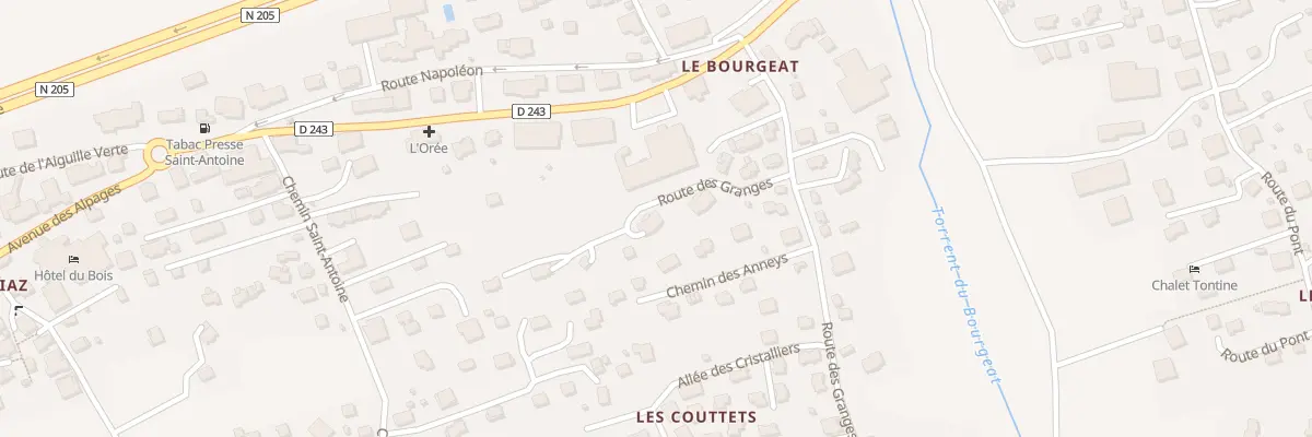Plan du 721A Le Bourgeat aux Houches