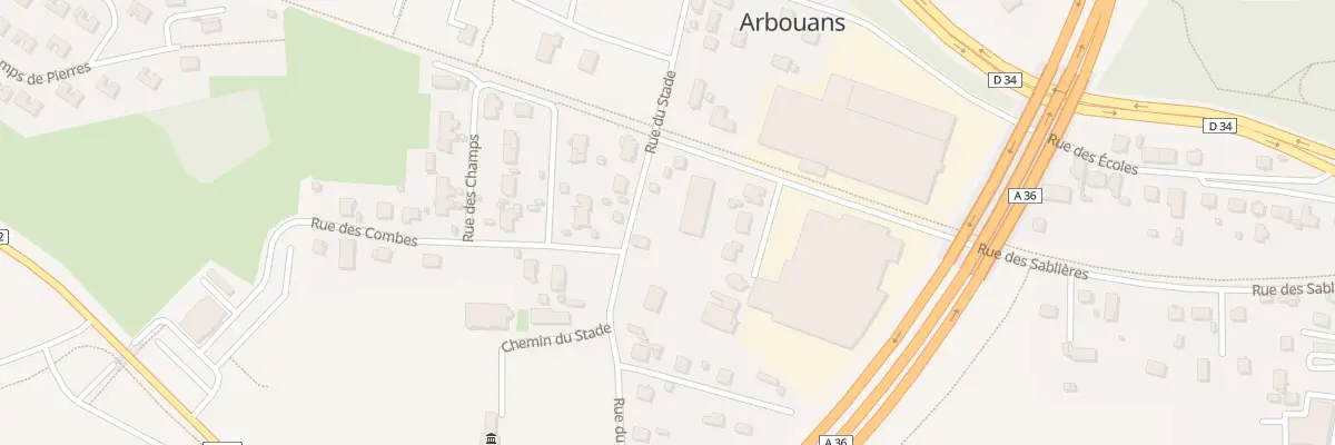 Plan du 2 Rue des Sablières à Arbouans