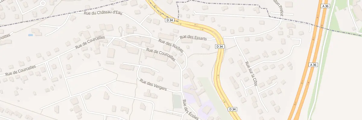 Plan du 2 Rue de Courcelles à Arbouans