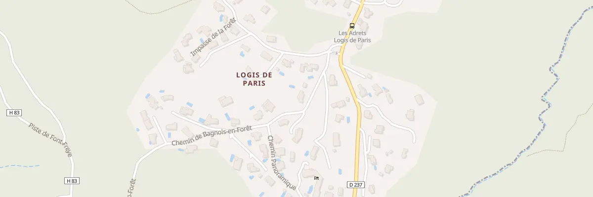 Plan du 58 Che de Bagnols en forêt aux Adrets-de-l’Estérel