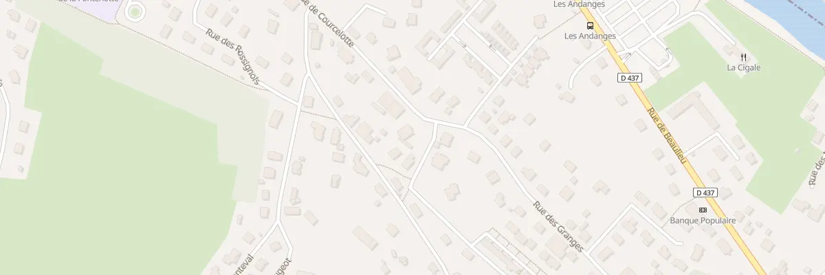 Plan du 28 Rue de Courcelotte à Mandeure