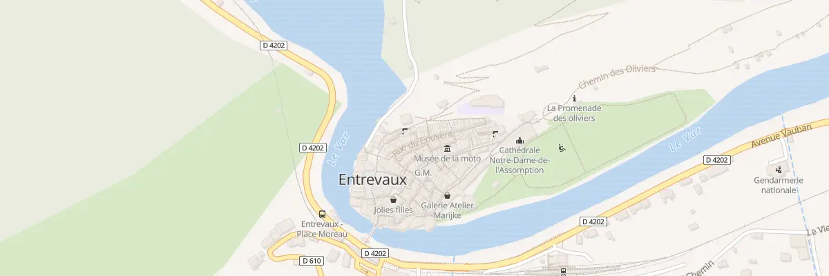 Plan du 9 Pas de l’Orbitelle à Entrevaux