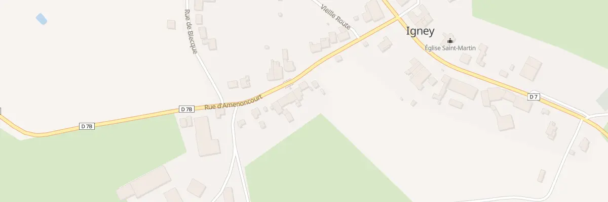 Plan du 38 Rue d’Amenoncourt à Igney
