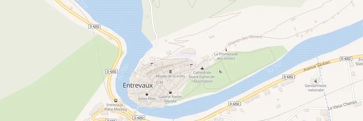 Plan du Village à Entrevaux
