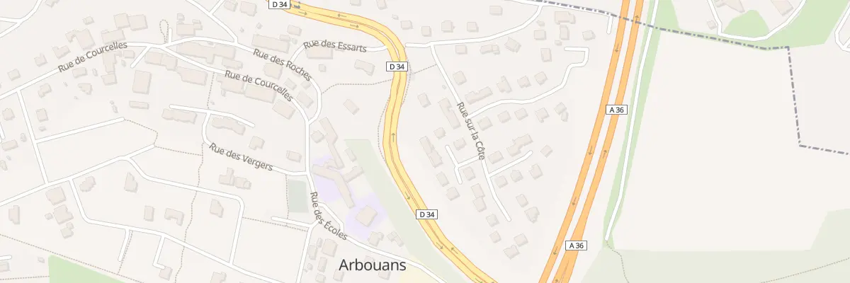 Plan du 5 Rue sur la Côte à Arbouans