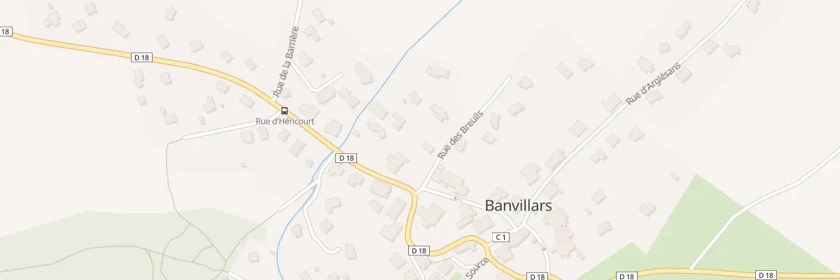 Plan du 1 Rue des Breuils à Banvillars