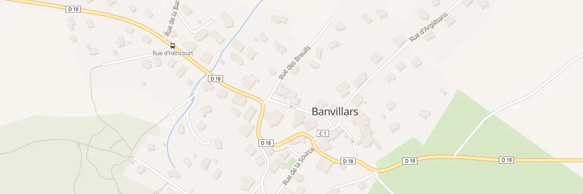 Plan du 6 Rue du Centre à Banvillars