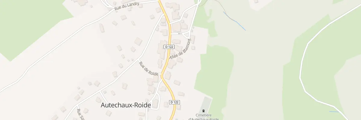 Plan du 1 All de Blamont à Autechaux-Roide