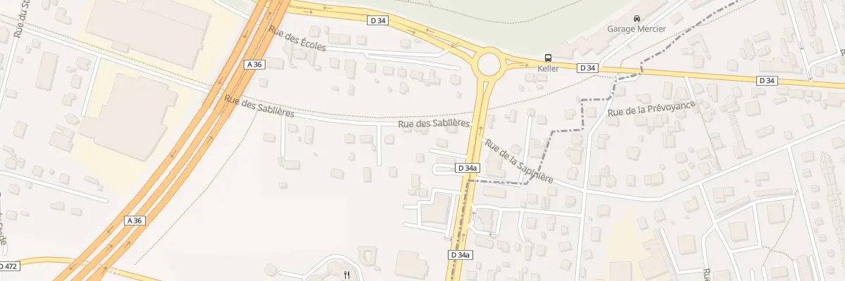 Plan du 32 Rue des Sablières à Arbouans