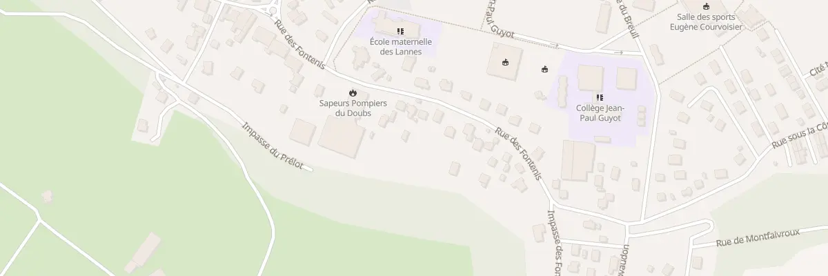 Plan du 28 Rue des Fontenis à Mandeure