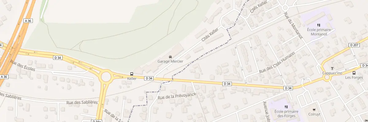 Plan du 2 Rue Keller à Arbouans