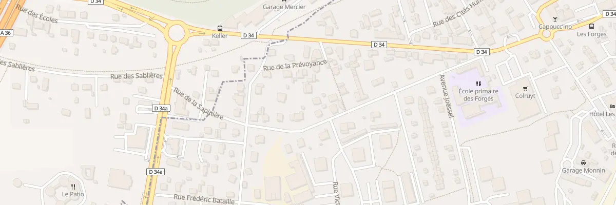 Plan du 20T Rue de la Sapinière à Audincourt