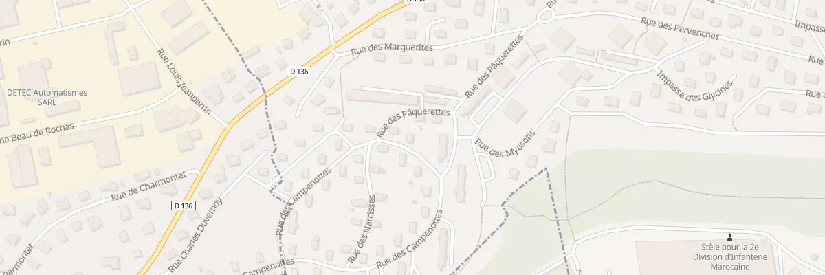 Plan du 36 Rue des Campenottes à Grand-Charmont