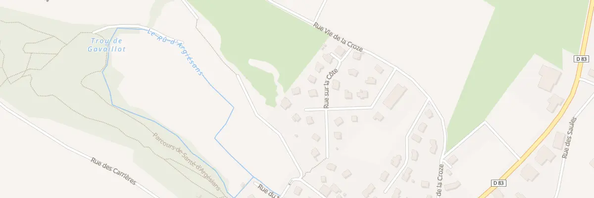 Plan du 13 Rue sur la Côte à Argiésans