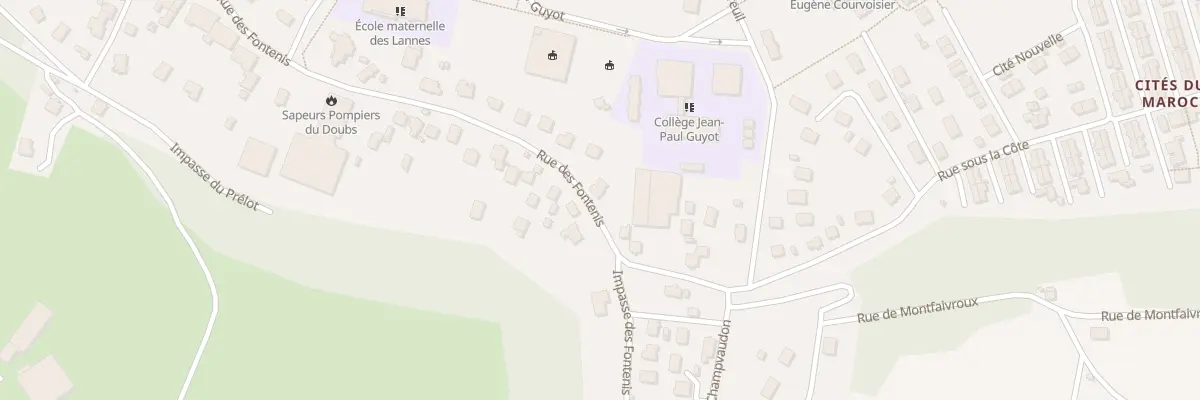 Plan du 33 Rue des Fontenis à Mandeure