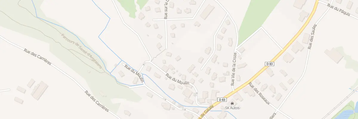 Plan du 20 Rue sur la Côte à Argiésans
